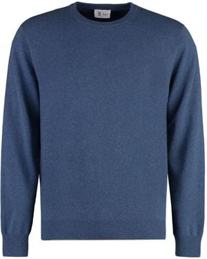 THE (Alphabet) Ribbed-Knit Jumper - Blue
