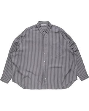 Acne Studios Camisa A Rayas - Gris