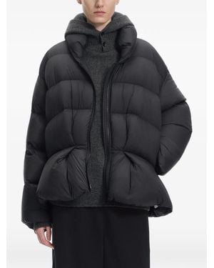 JNBY Quilted Drawstring Down Jacket - Black