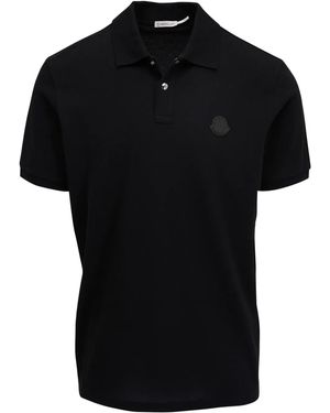 Moncler Poloshirt Met Logopatch - Zwart