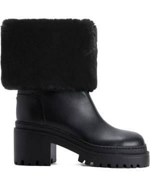 Giuseppe Zanotti Mairi Stiefel mit Pelzbesatz - Schwarz