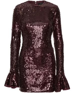 ROTATE BIRGER CHRISTENSEN Sequin-Embellishment Mini Dress - Purple