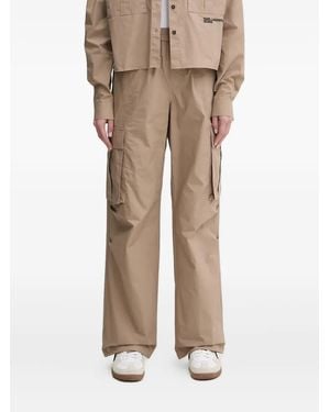KARL LAGERFELD Cargo-Pocket Cotton Pants - Natural
