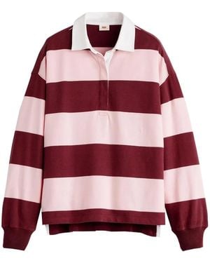 Levi's Striped Rugby Knitwear - Red