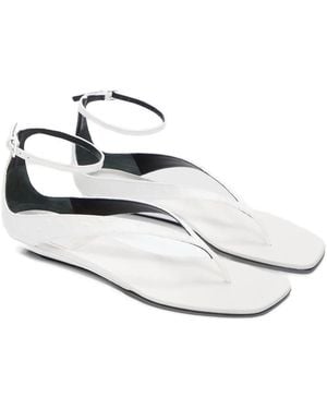 Loulou de Saison Niham Sandalen Mit Knöchelriemen - Weiß