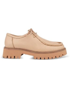 SERGIO MORETTI FIRENZE Lace-Up Lug-Sole Loafers - Pink