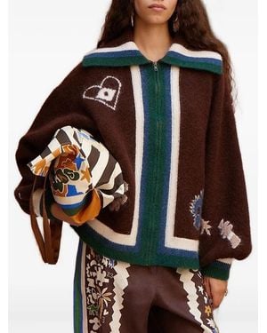 ALÉMAIS Maroc Vest Met Rits - Bruin