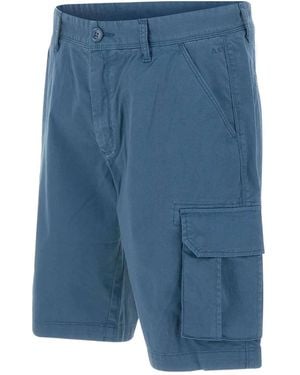 Sun 68 Cargo-Pocket Shorts - Blue