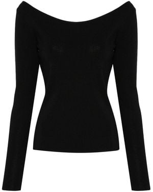 Rohe Off-Shoulder Knitted Top - Black