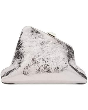 The Attico Small Day Off Clutch Bag - Metallic