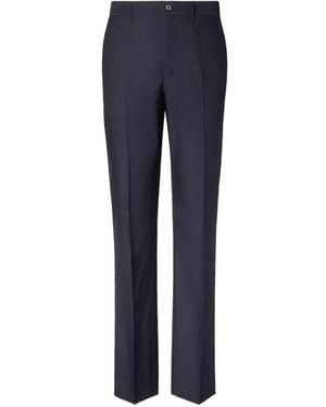 Fendi Logo-Detail Trousers - Blue