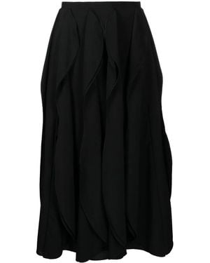 Enfold Draped Midi Skirt - Black