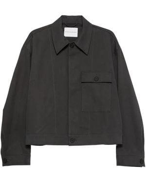Studio Nicholson Drey Chest-Pocket Overshirt - Nero