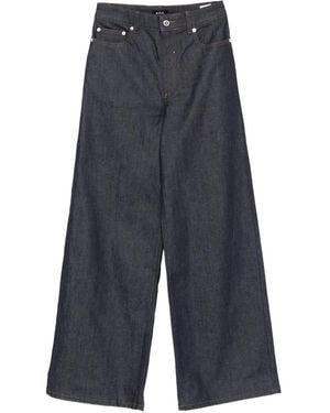 A.P.C. Logo-Embroidered Jeans - Blue