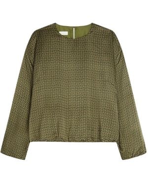 Dries Van Noten ジオメトリックパターン ブラウス - グリーン