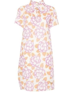 Marni Short-Sleeves Midi Dress - Pink