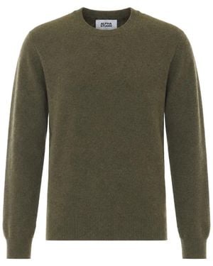 Alpha Studio Crew-Neck Wool Jumper - Green