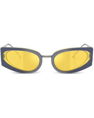 DIESEL Geometric-Frame Sunglasses - Yellow