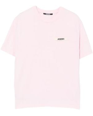 Jacquemus T-Shirt Met Ronde Hals - Roze