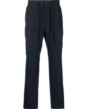 Vince Drawstring-Waist Four-Pocket Straight-Leg Trousers - Blue
