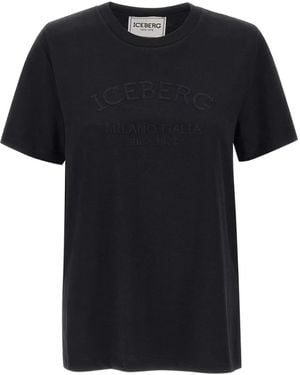 Iceberg ロゴ Tシャツ - ブラック