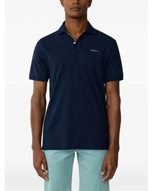 Hackett Besticktes Poloshirt Mit Badebesatz - Blau