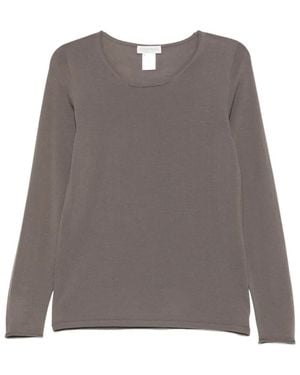 Le Tricot Perugia Crew-Neck Top - Brown