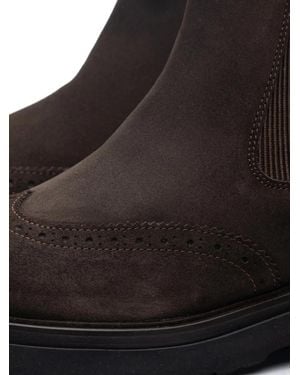 Poche Paris Suede Chelsea Boots - Black