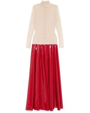 Atu Body Couture Paneled Maxi Dress - Red