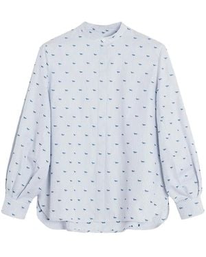 Maison Kitsuné Fox-Print Shirt - Blue