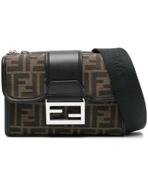 Fendi Double Baguette Umhängetasche - Schwarz