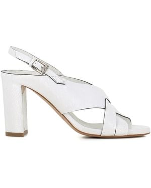 Roberto Del Carlo Slingback Cross-Strap Sandals - White
