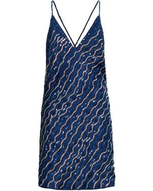 Marni Sequined Slip Mini Dress - Blue