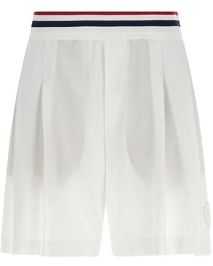 Brunello Cucinelli Pantalones Cortos Con Cinturilla Elástica - Blanco