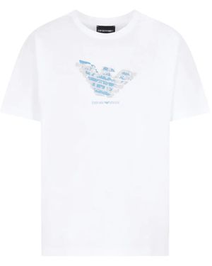 Emporio Armani Eagle-print T-shirt - Weiß