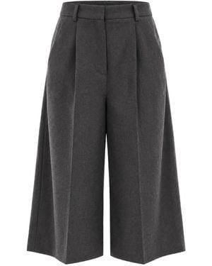 Marella Emme Pleated Wide-Leg Pants - Gray