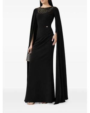 Elisabetta Franchi Sequin-Embellished Maxi Dress - Black