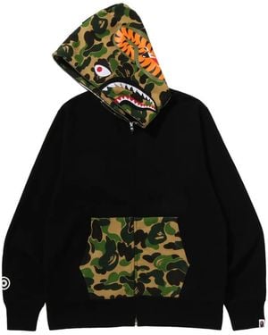 A Bathing Ape Camouflage-Print Hoodie - Black
