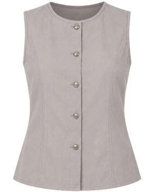 SOEUR & FRÈRES The Table Jet Denim Vest - Grey