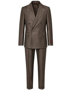 Franzese Collection Rolls Royce Double-Breasted Suit - Brown