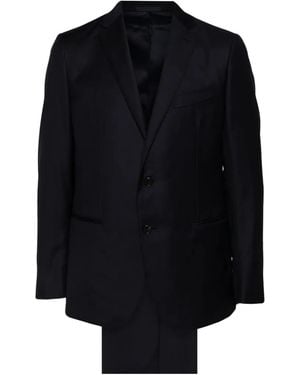 Caruso Notched-Lapel Single-Breasted Suit - Blue