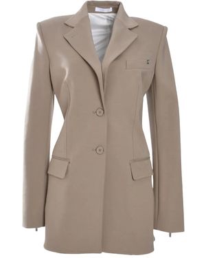 Helmut Lang Blazer mit Reißverschlussdetail - Natur