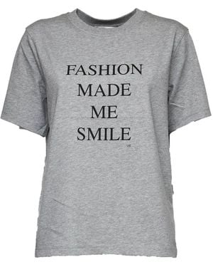 Victoria Beckham Printed T-Shirt - Grey