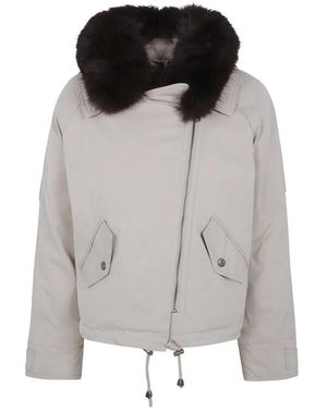 GIOVANNI PARIS Erin Asymmetric-Zip Jacket - Gray