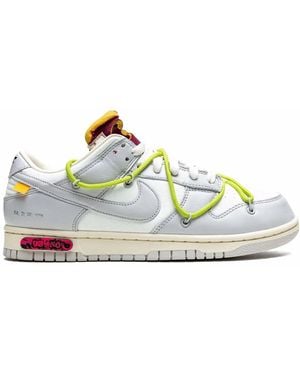 NIKE X OFF-WHITE Dunk Low "Lot 08" Sneakers - White