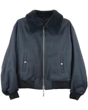 Yohji Yamamoto Bomber Con Stampa Lady - Blu