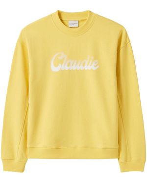 Claudie Pierlot Cotton Logo Sweatshirt - Yellow