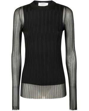 Sportmax Pleated Long-Sleeve Top - Black
