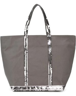 Vanessa Bruno Sequin Trim Shopping Tote - Grey