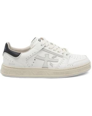Premiata Quinn Logo-Patch Sneakers - White